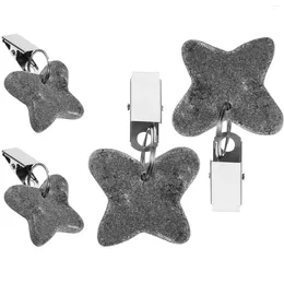 Tafelmatten 4 stks buiten tafelkleed gewichten doek vlindervormige stenen clips