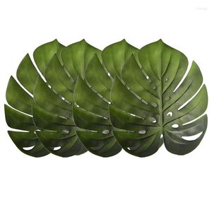Tafelmatten 4 stks tropische blad placemats kunstmatige eva monstera bladeren palm voor bruiloft decoraties feestbenodigdheden