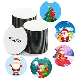 TAFELMATS 50 PCS SUBLIMATION BLANKS CUP COASTERS 2,75 inch voor DIY Crafts Car Painting Project Accessoires