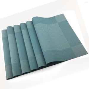 Placemats 6 stks/set Pvc Blauw Wit Placemat Eetset De Bowl Pad Servet Lade Mat Onderzetters Kids