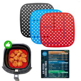 Tafelmatten Luchtfriteuse Pad Silicone Fryers Mat voor magnetron keukengebruik voeringen met gaten plakkerig voedsel