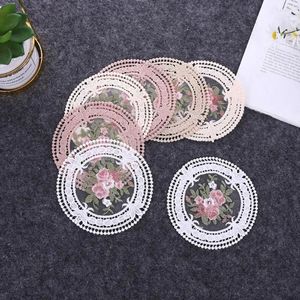 TABLEAU MATS ANTI-SCALD Fabric Placemat décoratio tasses Coffee Coasters Isolation Mat Plate Lace