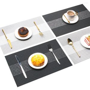 Placemats Anti-verbrandingsmat Milieuvriendelijke Pvc Placemat Set Voor Keuken Eetkamer Verdikte Gevlochten Hittebestendige Onderzetters Thuis