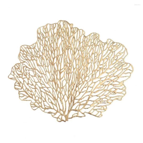 Tapetes de mesa, tapete antiescaldado, elegante juego de manteles individuales con forma de Coral para decoración del hogar, comedor, vacaciones resistentes al calor