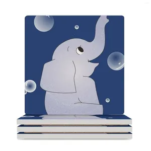 Tapis de table bébé éléphant avec bulles