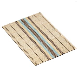 Tapis de table napperon en bambou Anti-brûlure étanche écologique antidérapant décor thé salle à manger élégant ménage cuisine tapis