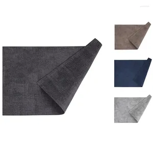 Tapis de Table en Faux cuir, napperons résistants à la chaleur pour salle à manger, lot de 6, imperméables, lavables, PU