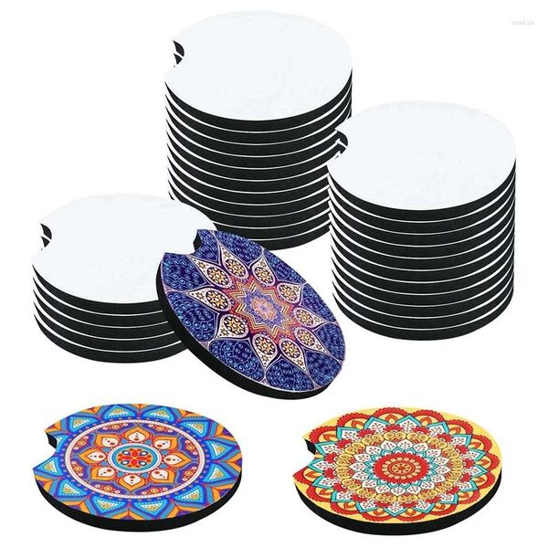 Tapetes de mesa, productos en blanco de sublimación, posavasos para tazas de coche, accesorios para proyectos de pintura DIY