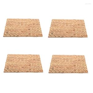 TABLEAU MATS BIG DEAGE PLATEMAT TELAVET WATER HYACINTH RÉSISTANT RÉSTANT ROTANGULAIRE MATE DE RATTAN POUR LA CUIE