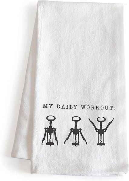 Les tapis de table apportent de la joie à votre cuisine avec notre serviette amusante My Daily Workout et obtenez un rire rapide des invités ; Torchons fantaisie