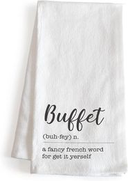 Tapis de table Buffet A Fancy French Word 18x24 Inch Funny Kitchen Towel With Dish Dish Saying Fun