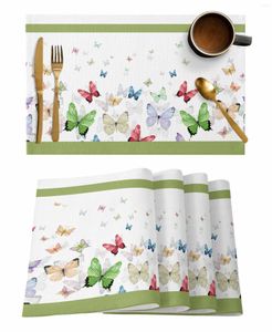 Table Tableau Butterfly Watercolor Animal Placemat Party Party Dining Decor Linn Mat Cuisine Accessoires