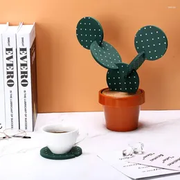 Tapis de Table Cactus EVA, isolation thermique domestique, sous-verres ronds antidérapants, décoration écologique, coussin de tasse pour la maison