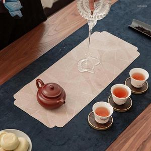 Tapis de Table en tissu à thé Zen de Style chinois, ensemble absorbant et imperméable de haute qualité, serviette en flanelle