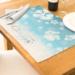 Tafelmatten kerstplacemat linnen mat keuken accessoires posaVasos jogo americano para mesa jantar mantel individu