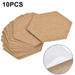 Table Mats Coasters Cork Wood Mat Natural Pad Win Brink Drink Coffee Tea 10 cm Décoration adhésive pour le bureau à domicile durable