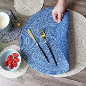 Tapis de Table sous-verres rond, support pour tasses, napperons isolés antidérapants pour boissons, meubles de cuisine, napperon