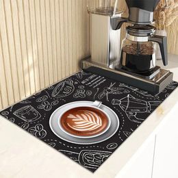 Tapis de Table en Silicone pour Machine à café, pour Bar de cuisine, vaisselle et Drainage, isolation spéciale pour salle à manger