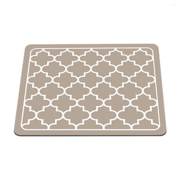 Tapis de Table absorbant pour le séchage de la vaisselle, pour comptoir de cuisine, accessoires de Bar à café, marron, 40x30cm