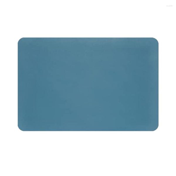 Tapis de table tapis de café cacher tache caoutchouc soutenu absorbant plat séchage pour cuisine comptoir-café bar accessoires bleu 30X40cm