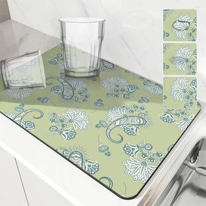 Tafelmatten Koffie tafelkleding afvoerkussen etnische badkamer vierkante absorberende antislip droge mat keuken placemat schalen cup splash spattend drainer