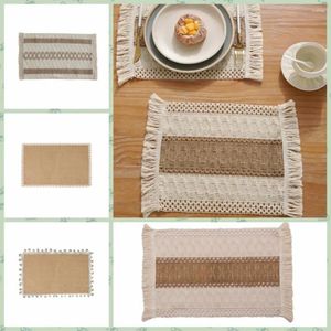 Tapis de table en coton tapis de lin simple