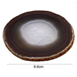 TABLEAU CRÉATIVEMENTS teintes teintes colorées à usurs d'usure Stone Natural Agate Spened Cup Mat Anti-Slip