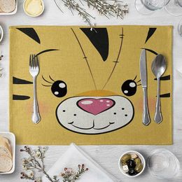 Table Table Migne Animal Mat Cartoon Pig Pig Frog Match Placemats For Children Kids Kitchen Dining Lieu