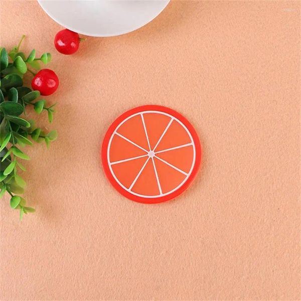 Tapis de table mignon dessin animé gelée fruits sous-verres résistants à la chaleur créatif antidérapant isolé silicone