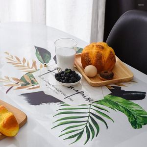 Tapetes de mesa con estampado de dibujos animados para comedor, tapete transparente impermeable y a prueba de aceite para alimentos, pegatina antimanchas para estufa de cocina