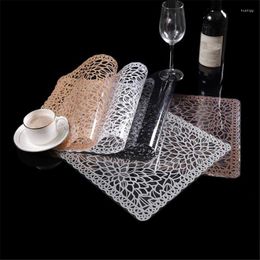 Esteiras de mesa jantar jogo americano transparente à prova d'água restaurante café tapete isolamento térmico antiderrapante decoração