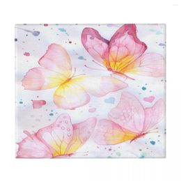 Tafelmatten schotel droogmat afvoer kussen vlinder gele aquarel aquarel water filter keuken warmtebestendige bescherming