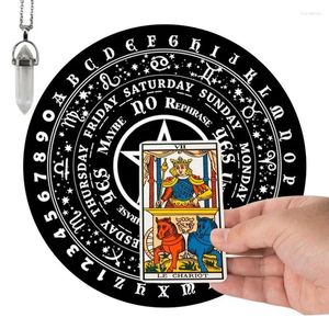 Table de jeu de divination des tapis de divination avec la lune étoile de l'énergie carvenne plaque de guérison des ornements autel de méditation