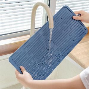 Tafelmatten afvoerpad Roll-up opslag Telassen Hittebestendige anti-scalding droogmat Mat Druppelbeveiliging