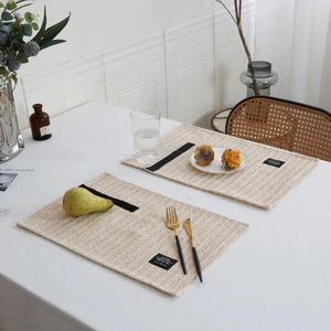 Tapis de Table faciles à nettoyer, napperon en lin lavable et pratique, résistant à la chaleur