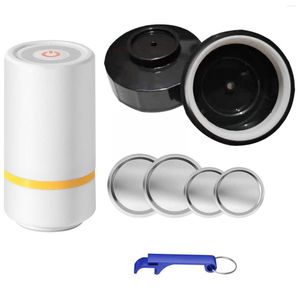 Tabelmatten Elektrische handheld Mason Jar Vacuüm Kit Universal Made Canning of Food Bevestiging Grade Siliconen Sealers Supplie S6U2