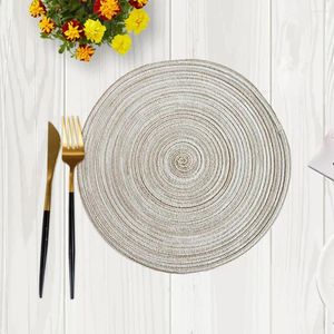 Tafelmatten Elegant Design Coasters Set van 2 Anti-Slip Round Woven Placemats voor Dining Non-Slip Kitchen Home