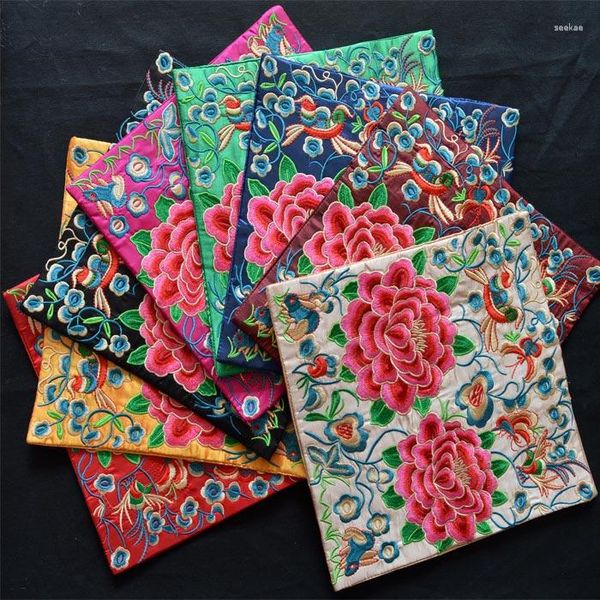 Placemats Borduurwerk Pioen Bloem Decoratie Pad Placemats Cup Mat