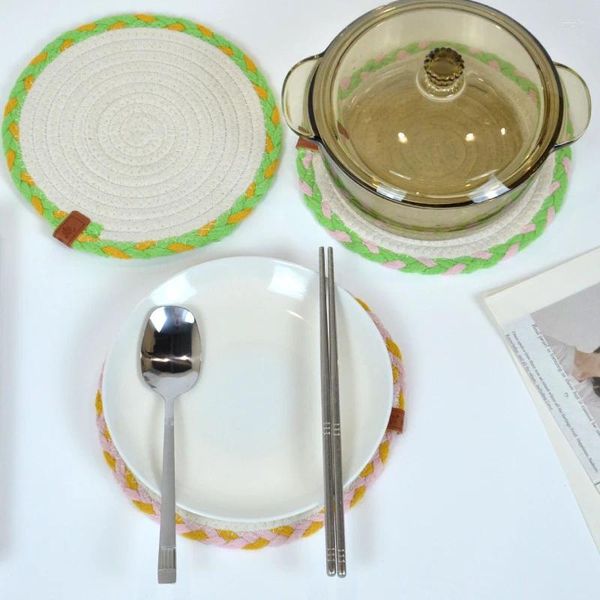 Tapis de Table Style européen ménage coton corde tapis de repas tasse Pot bol à thé