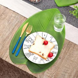 Tafelmatten EVA Aantrekkelijke elastische bladvorm Placemat Langdurige pad Warmte-isolatie voor keuken