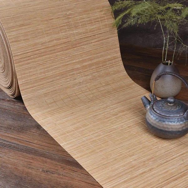 Tapis de Table en bambou, rideaux à la mode, chemin de thé, décoration de maison, napperon de café, coussin isolant, accessoires de cérémonie