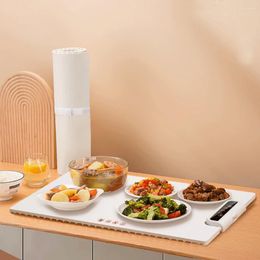 Alfombras de mesa alimentos plegables más calentador con temperatura ajustable plegable calentamiento plano de silicona calefacción rápida para fiestas reuniones familiares