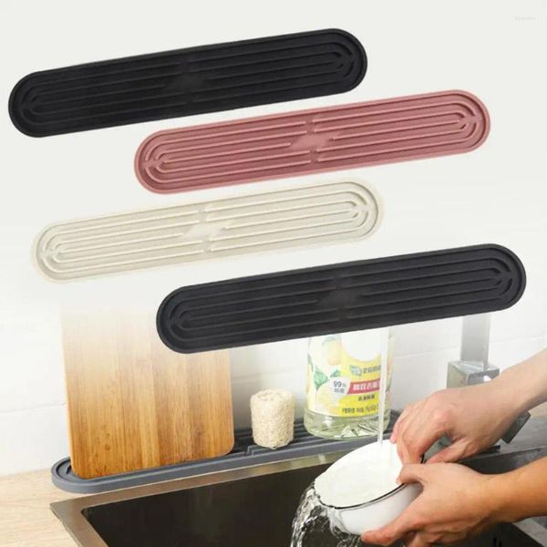 Table Tableau de gattes de qualité alimentaire Silicone Clean Kitchen Drain Flexible Sinon Anti-Slip Countertop Protection Pad pour