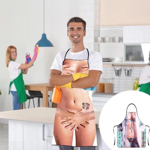 TABLE MATS PERSONNALITÉ DROIT CRÉATION CRÉATION MUSCLE Men's Bikini Series Cartoon Couple Tabring polyester pour griller