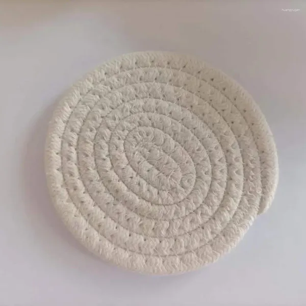 Tapis de Table sous-verres tissés à la main, ensemble de dessous de plat en coton pour la Protection de la cuisine, supports de casseroles résistants à la chaleur