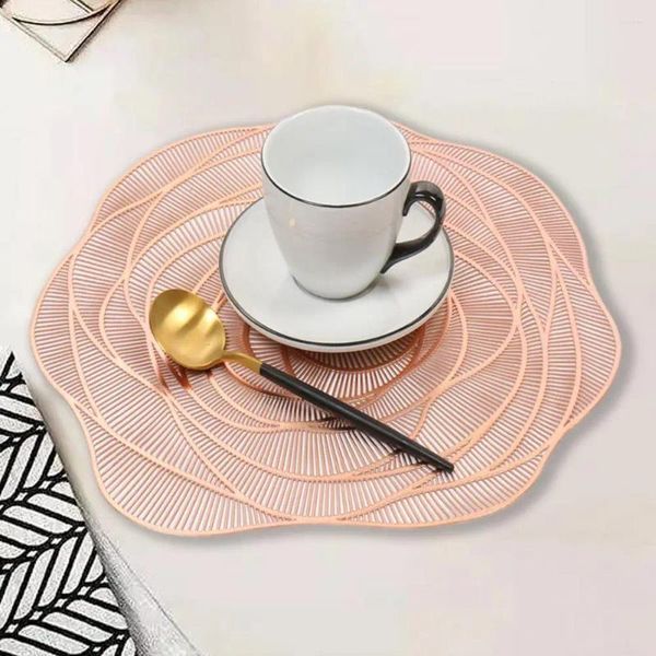 Tapis de Table à Dissipation thermique, napperon Rose bronzant, antidérapant, résistant à la chaleur, décoration de salle à manger, imperméable pour lave-vaisselle
