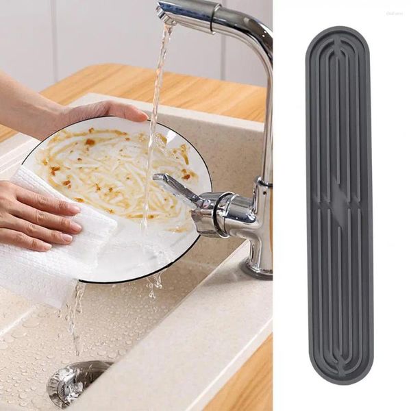 Alfombrillas de mesa Mat de drenaje resistente al calor Fregadero flexible de silicona Anti-Slip Protection Boil Almohadilla de cocina Cushion para plato