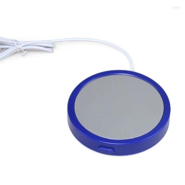 Tapis de table chauffe-tasse chauffant avec câble USB garder la boisson 85mm 10W 5V appareils de cuisine Gadgets en plastique pour café lait thé