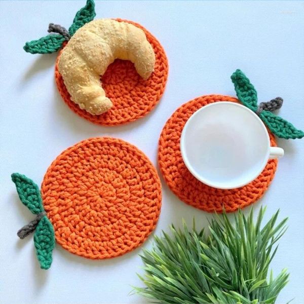 Table Mats Hollow Pumpkin Match Top Pad Halloween Halloween Car Holder Coasters pour le dîner Tug Mat 1pc Set