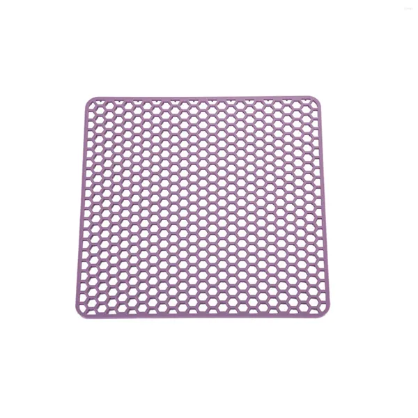 Tapetes de mesa Hogar Resistente al calor Diseño de panal Fregadero Estera Revestimiento Secado de platos sólidos Silicona suave Rejilla de cocina Mantel individual aislado Vajilla